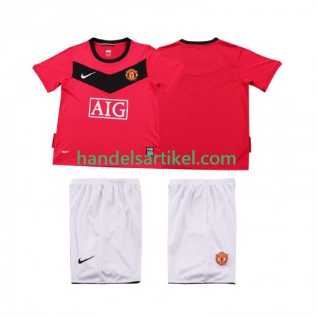 Manchester United 2009 2010 Retro Kinder Heim Trikotsatz Kurzarm
